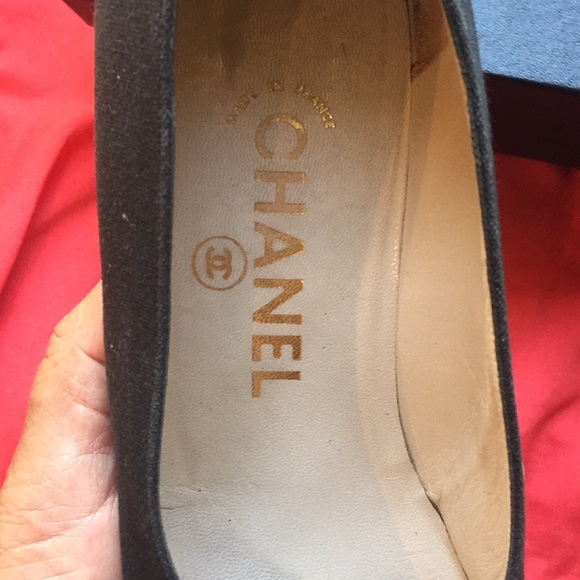 Vtge Chanel canvas pumps, Miss America owned. Sz38 - Picture 3 of 5